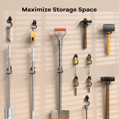 6 Pack Metal Garage Hooks (S Hook / Black S Hook)