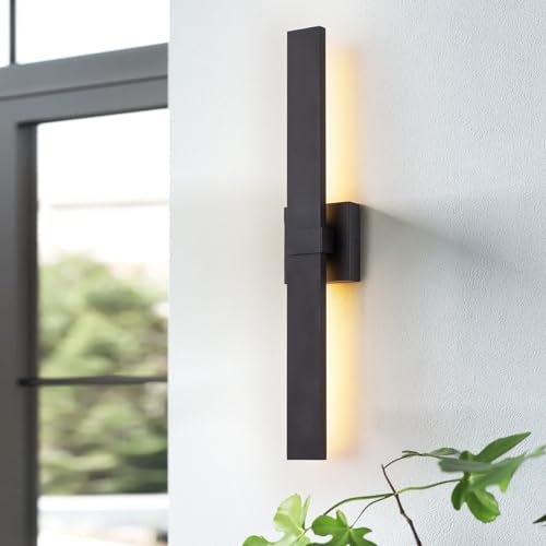 Modern Outdoor Wall Light Fixtures 27.2" Black Outdoor Porch Lights Exterior LED Wall Sconces (Black / 27.2 inch-1 Pack)