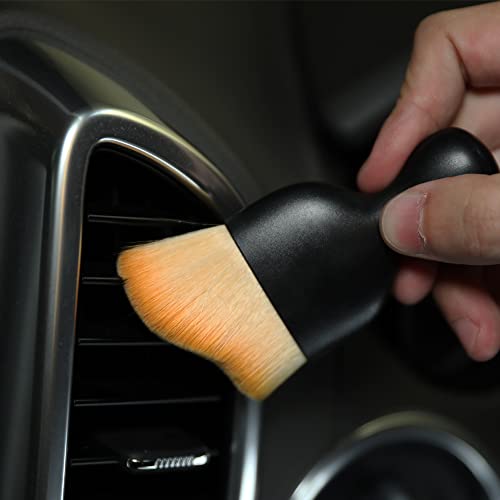 Car Interior Detailing Brush (Brown With Cap)