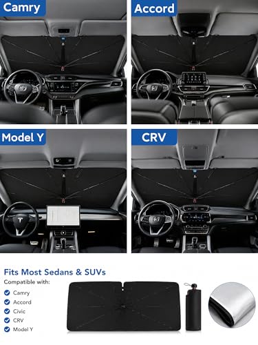 Windshield Sun Shade Umbrella for Car (Small)