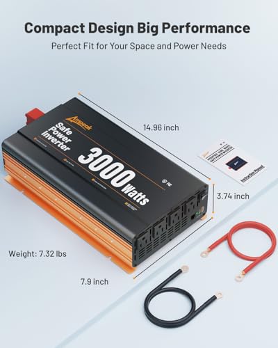 3000W Power Inverter 12V DC to 110V AC (3000w)