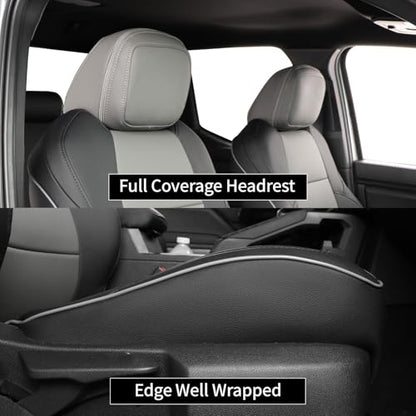 Tacoma Seat Covers Custom Fit for Toyota Tacoma (Leather (Black/Gray) / 2024-2026 Tacoma (Hybrid) Full Set)