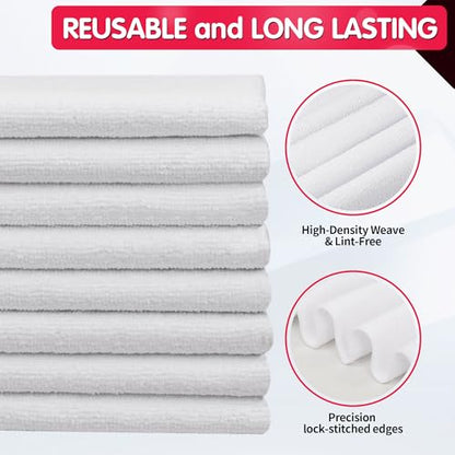 White Microfiber Cleaning Cloth (8pk / White)