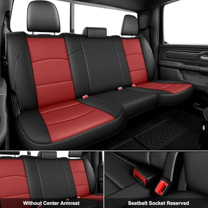 Seat Covers for Ram 2500 (Black+Red / Ram 2019-2026 2500 Full Set)