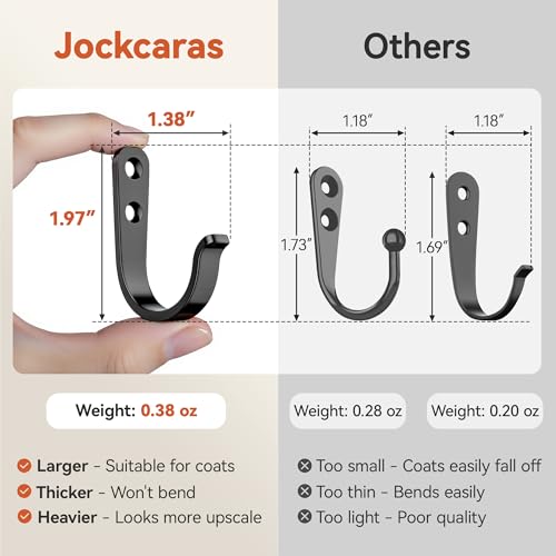 20Pcs Wall Hooks (Black / 20 Pack)
