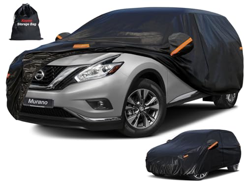 7 Layers Waterproof SUV Car Cover for Nissan Murano 2008 (PE-Black / Custom Fit Nissan Murano)