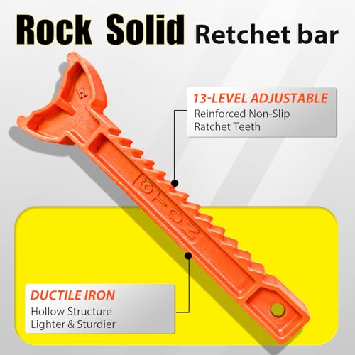 Jack Stands 6 Ton (6 Ton Double Pin Locking with Rubber Pads / Black+Orange)