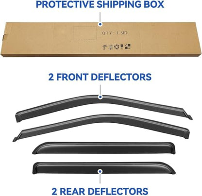 Window Visors Rain Guards for 2017 (2017-2026 F250-F550 supcrew)