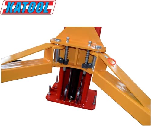 10 000 lbs Two Post Clear Floor Car Lift Asymmetric Two (Red)