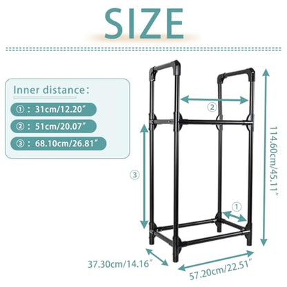 Tire Rack Tire Storage Rack Stand Garage Storage Shelf Organizer (Black / 22.51'' X 14.16'' X 45.11'')