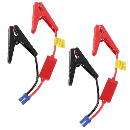 2pcs EC5 Jump Starter Cable with Battery Clamps for 12V Emergency Portable 10AWG Car Jump Start Battery Booster Cable Replacement Alligator Clips