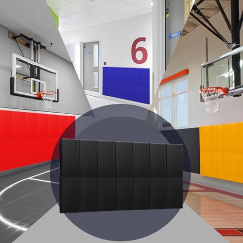 60" 72" High Gym Wall Padding 2" Thick Foam Basketball Court Wall Mount Protector for Garage Taekwondo Babyroom (DARK GREEN / 60" x 20" x 2")