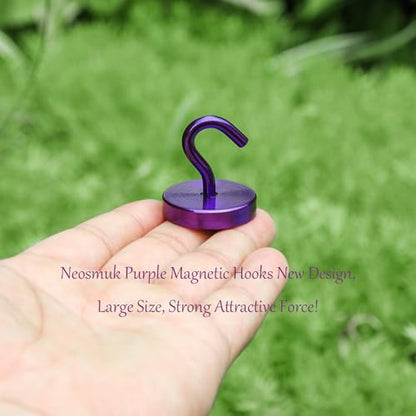 Magnetic Hooks Steel Tube Design for Cruise (Purple / 130lb Magnetic Hooks)