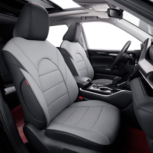 Car Seat Covers for Toyota 2018 (Leatherette(Black/Gray) / 2018-2023 Hybrid XLE, Hybrid XSE)