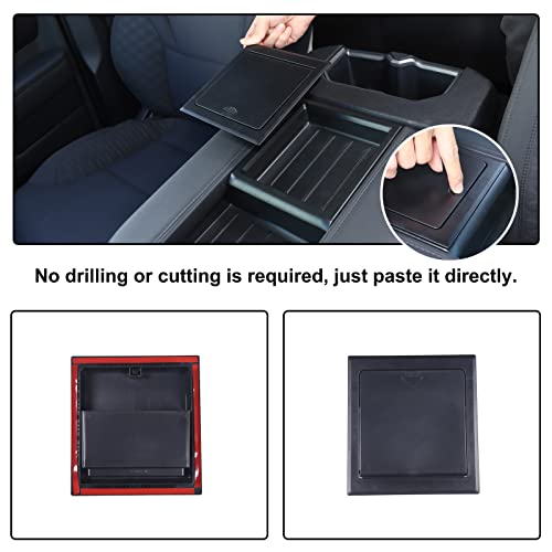 Car Armrest Hidden Storage Box for 2022 (Matte Black)