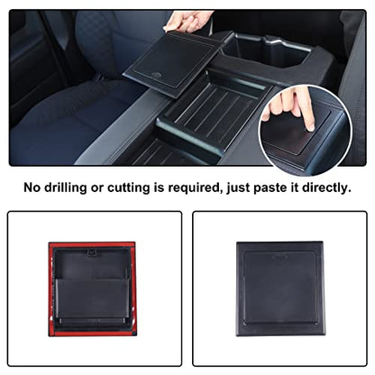 Car Armrest Hidden Storage Box for 2022 (Matte Black)