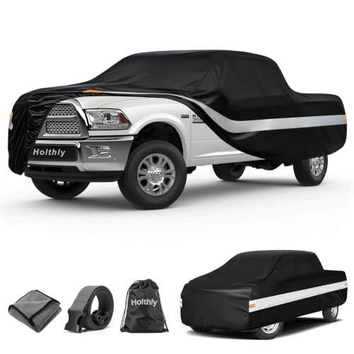 10 Layers Truck Cover Waterproof All Weather Custom Fit Dodge Ram 2500 3500 (Black Gray / Custom Fit for Dodge Ram 2500/3500)