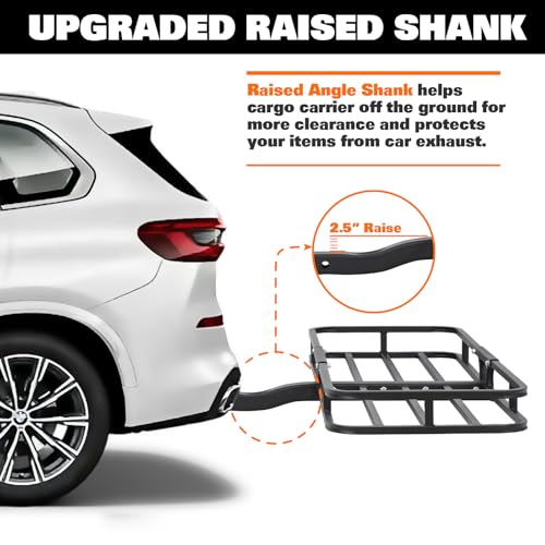 Hitch Mount Cargo Carrier Basket 53" X 19" + Waterproof Cargo Bag (53" x 19" x 5")