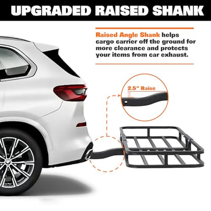Hitch Mount Cargo Carrier Basket 53" X 19" + Waterproof Cargo Bag (53" x 19" x 5")