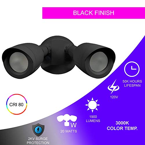 Flood Lights Outdoor (Black / 3000K)