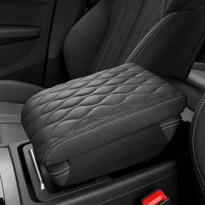 Car Center Console Armrest Cover PU Leather (sizeB 14 x 8 x 1.8 inch(midsize cars and SUVs))