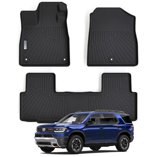 Floor Liners Floor mats for 2026 Passport TPE All Weather Protection 1st & 2nd Row Car Floor Mats Accessories (For 2026 Honda passport Floor Mats)
