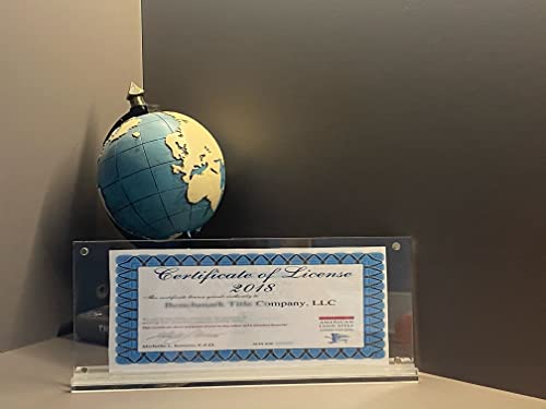 4 Pack of Acrylic Business License Frame for 4x9 Business License Certificate Desk (Clear-4PCS)