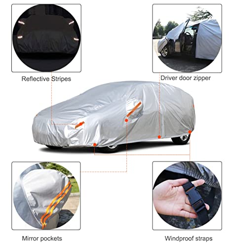 Hatchback Car Cover Waterproof All Weather (C3 For Hatchback-Length ( UP to 177 inch ))