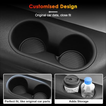 2-Pack) for 2026 Palisade Third-Row Side Cup Holder Insert for 2026 Hyundai Palisade TPE Cupholder Organizer Expander Anti-Spill Drink Holder Accessories