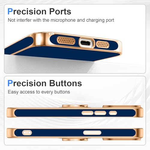 Designed for iPhone 15 Pro Max Case with Ring Stand Slim Blue (Blue / 6.7'' iPhone 15 Pro Max)