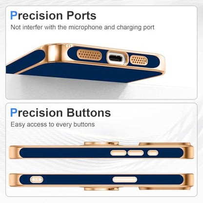 Designed for iPhone 15 Pro Max Case with Ring Stand Slim Blue (Blue / 6.7'' iPhone 15 Pro Max)