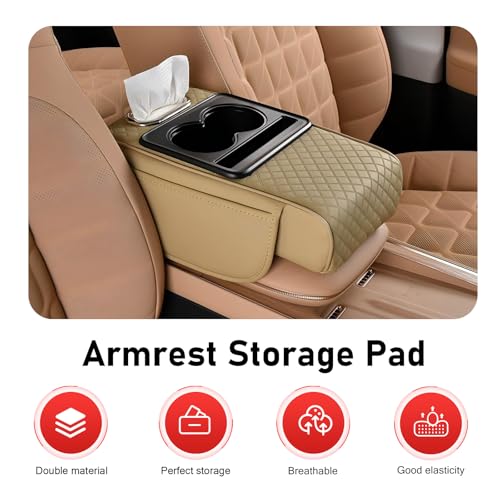 Car Center Console Cover (1 PC / Beige)