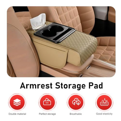 Car Center Console Cover (1 PC / Beige)