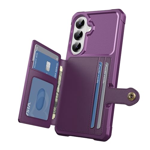 For Samsung Galaxy S26 Plus Card Holder Case (Purple / Galaxy S26 Plus)