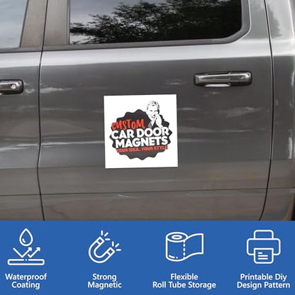 Custom Car Magnet Signs for Advertising and Promotion (12" Square)