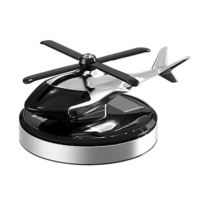 Helicopter Car Air Freshener Solar Powered Perfume Diffuser with 6PCS Cologne Fragrance Tablets Interior Decorative Accessories Smart Deodorizer For Men