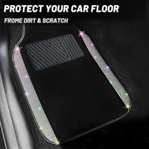 Multicolor Bling Car Floor Mats Full Set (Multicolor Diamond / Car Floor Mats (4 Pieces))