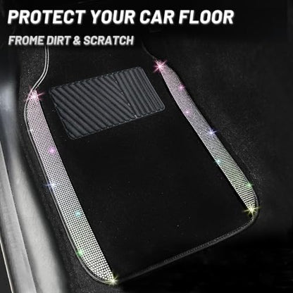 Multicolor Bling Car Floor Mats Full Set (Multicolor Diamond / Car Floor Mats (4 Pieces))
