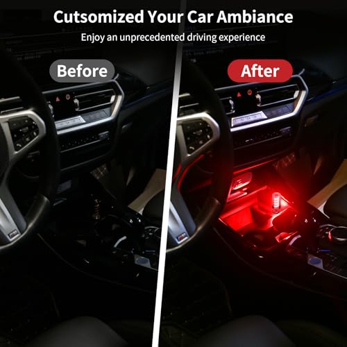 USB Light for Car (Clear-Purple)