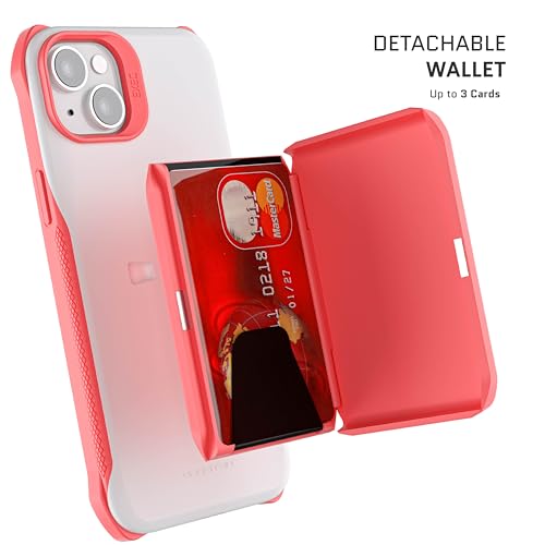 EXEC Wallet iPhone 14 Plus Case for Women with MagSafe Magnetic Credit Card Holder Supports Mag Safe Accessories (iPhone 14 Plus / Pink)