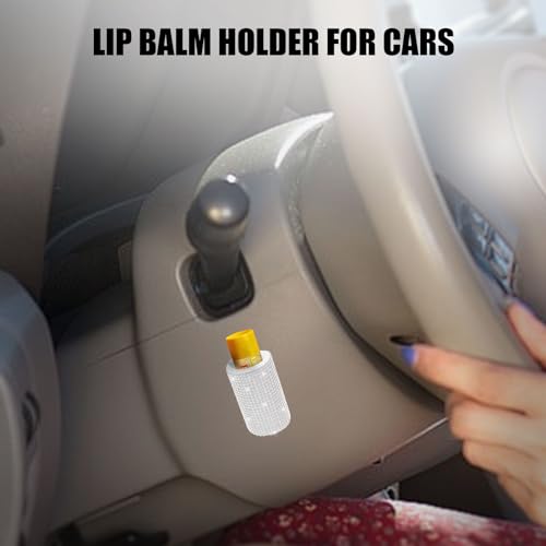 Upright Car Chapstick Holder (White)