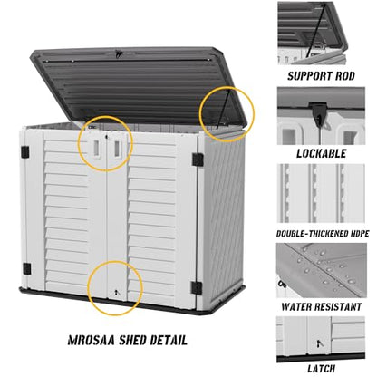 Outdoor Patio Storage Shed (Ivory White-26Cu.ft)