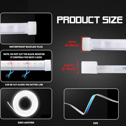 Upgrade Dynamic Flowing Car LED Trunk Light Strip (White / Dynamic Flowing-158 In.)