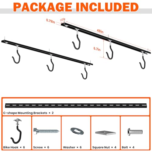 Ceiling Bike Rack for Garage (Fixed Bracket)