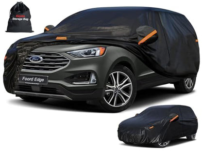 7 Layers Waterproof SUV Car Cover for Ford Edge 2015 (PE-Black / Custom Fit Ford Edge)
