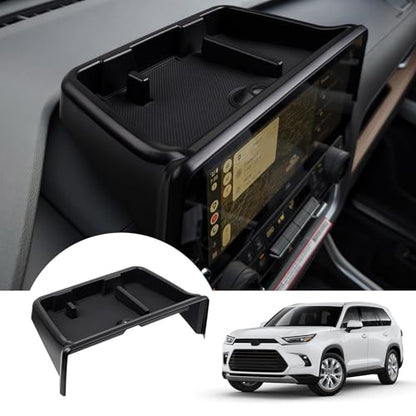 Center Console Dash Organizer for 2024 2025 Toyota Grand Highlander Accessories Dashboard Insert Tray with Cellphone Holder Storage Box with Anti (Dash Organizer)