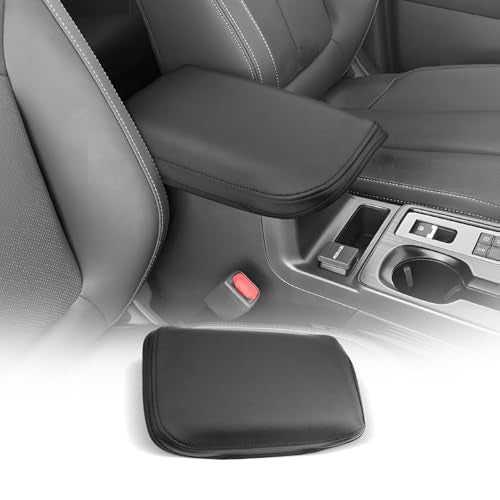 for 2026 Subaru Outback Center Console Cover Armrest Box Cover for 2026+ Outback Accessories Console Arm Rest Protector (2026+ Subaru Outback Thin Black Leather)