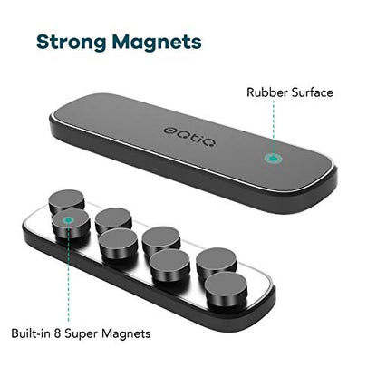2 Pack] Magnetic Phone Holder Mount with 4 Metal Plates (Black)