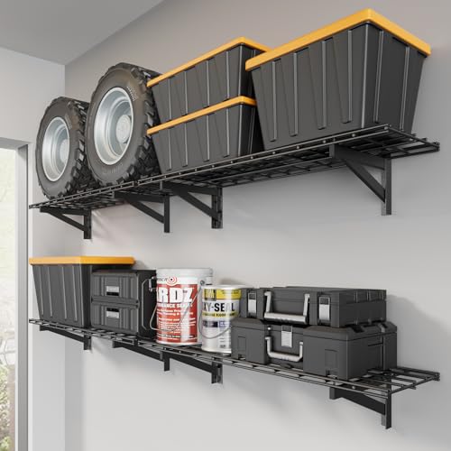 4 Pack Wall Mounted Garage Shelving (4 pack-1x4ft)