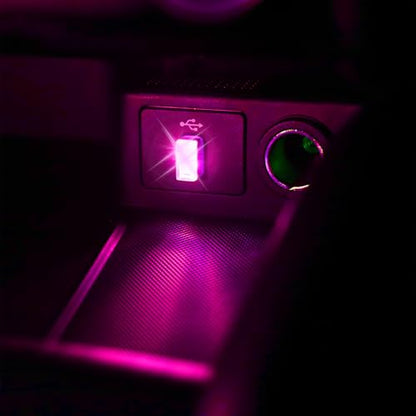 2 Pcs USB LED Car Interior Atmosphere Lamp (Multi)